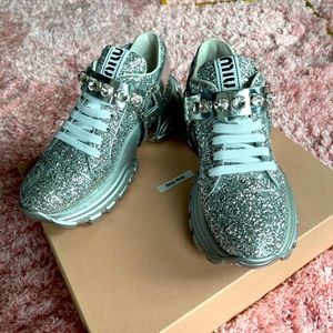 Miu Miu Glitter Sneakers